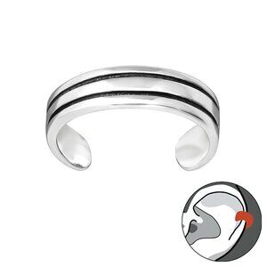 Sterling Silver Double Line Ear Cuff – No Piercing Minimalist Cuff​